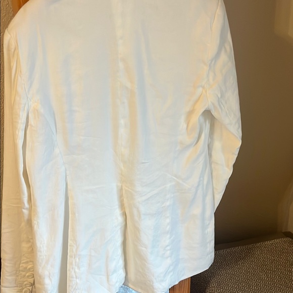 Cabi White Linen Blazer Classic Suit Jacket - Picture 3 of 4